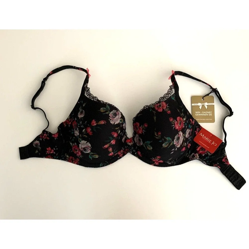 NWT Marie Jo SET Winter Rose Padded Underwire Bra 30E 30DD & Bikini Panty Floral